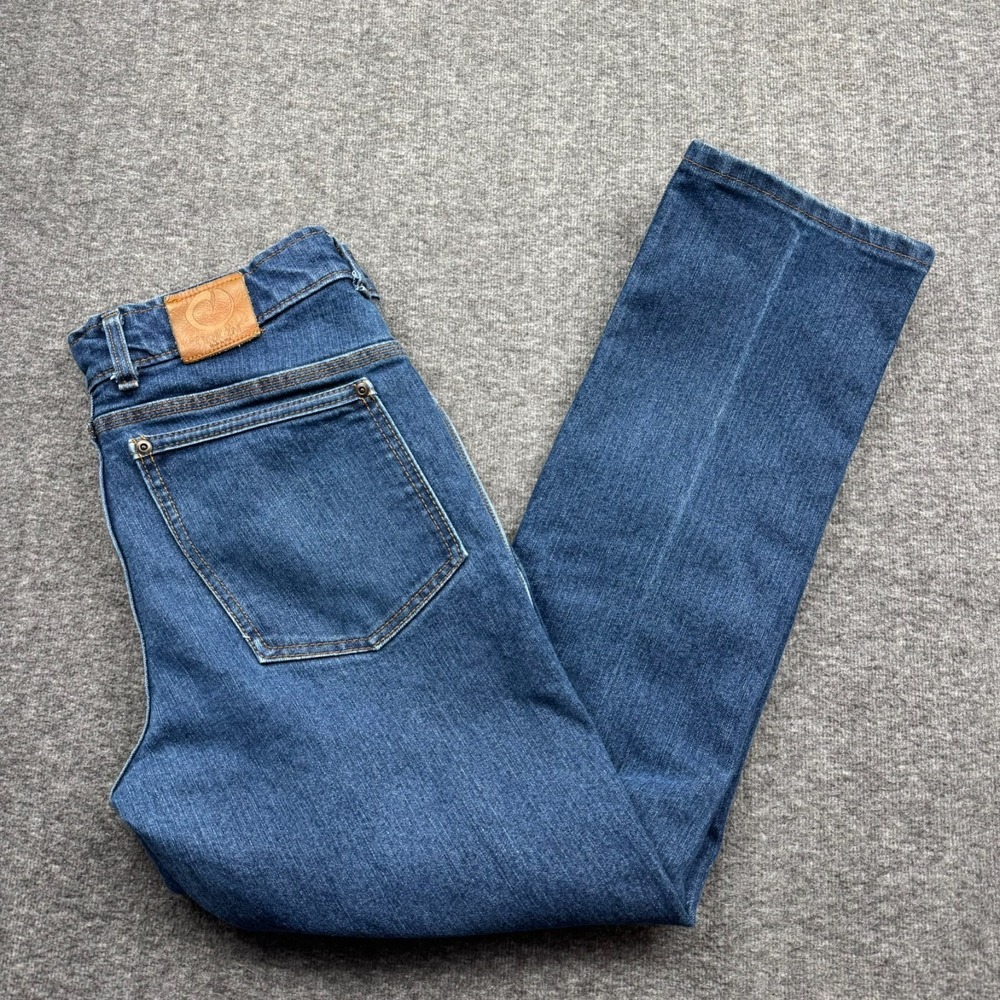 Origin Factory Straight Leg Jeans Mens 33x29 Blue Denim Pants USA Workwear